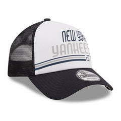 New York Yankees New Era Stacked A-Frame Trucker 9FORTY Adjustable Hat | MLB Near me