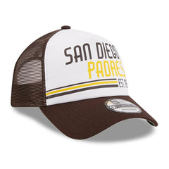 San Diego Padres New Era Stacked A-Frame Trucker 9FORTY Adjustable Hat | MLB Online