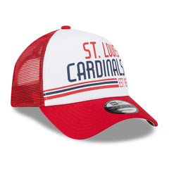 St. Louis Cardinals New Era Stacked A-Frame Trucker 9FORTY Adjustable Hat | MLB On Sale