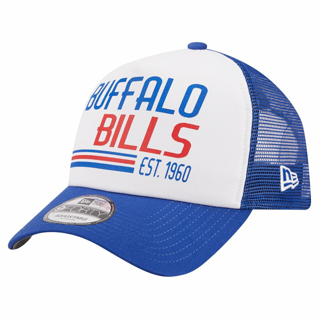 Buffalo Bills New Era Stacked A-Frame Trucker 9FORTY Adjustable Hat