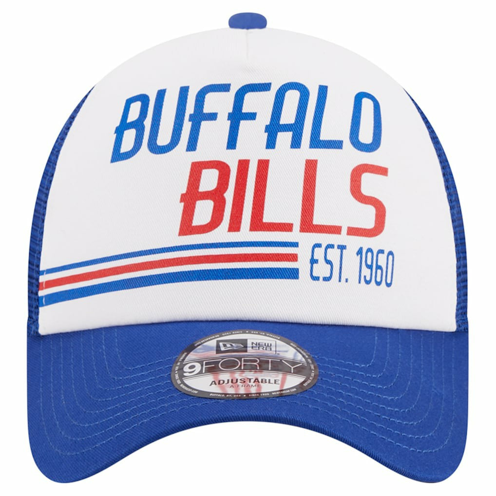 Buffalo Bills New Era Stacked A-Frame Trucker 9FORTY Adjustable Hat