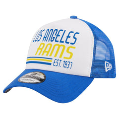 Los Angeles Rams New Era Stacked A-Frame Trucker 9FORTY Adjustable Hat