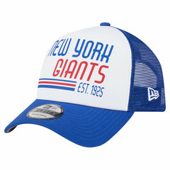 New York Giants New Era Stacked A-Frame Trucker 9FORTY Adjustable Hat