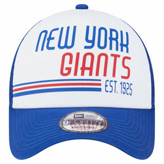 New York Giants New Era Stacked A-Frame Trucker 9FORTY Adjustable Hat