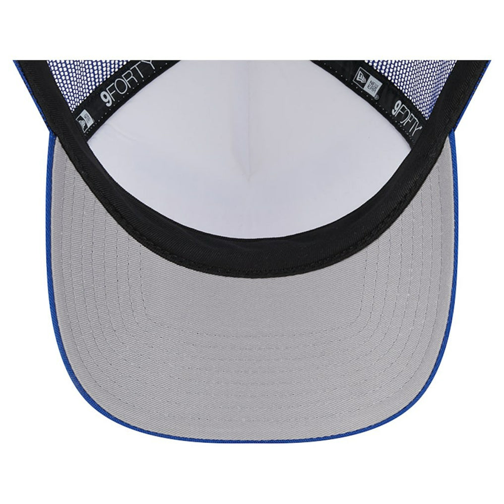 New York Giants New Era Stacked A-Frame Trucker 9FORTY Adjustable Hat