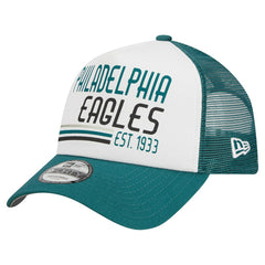 Philadelphia Eagles New Era Stacked A-Frame Trucker 9FORTY Adjustable Hat