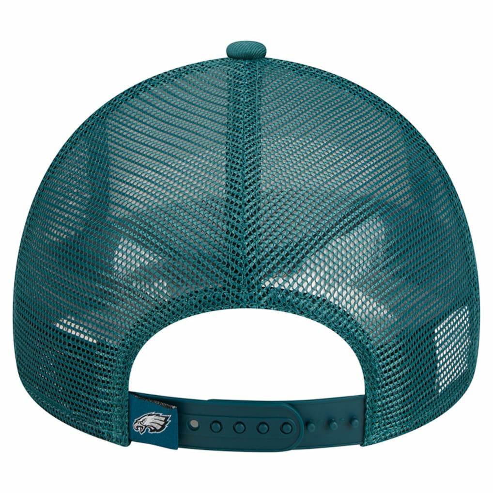 Philadelphia Eagles New Era Stacked A-Frame Trucker 9FORTY Adjustable Hat