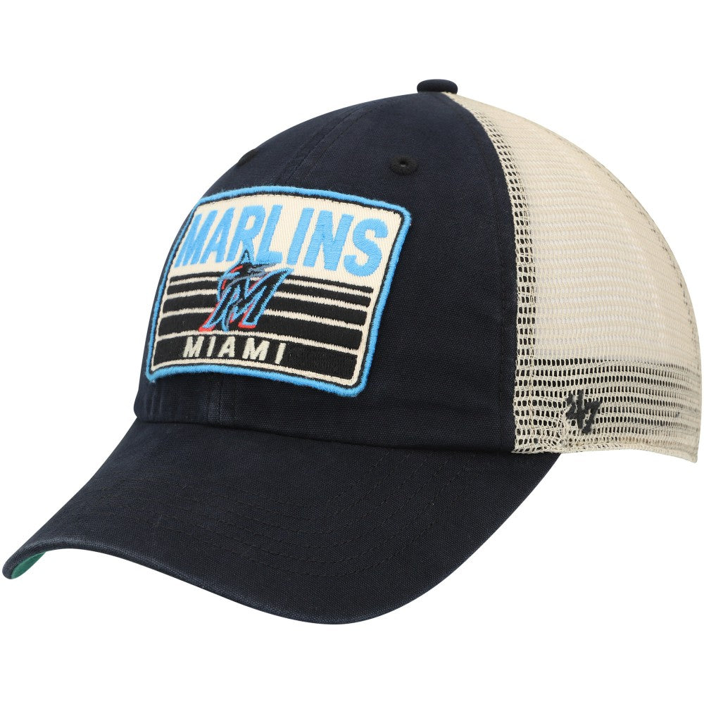 Miami Marlins '47 Four Stroke Clean Up Trucker Snapback Hat | MLB Shop