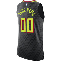 Atlanta Hawks Authentic Custom Jersey Black For Sale