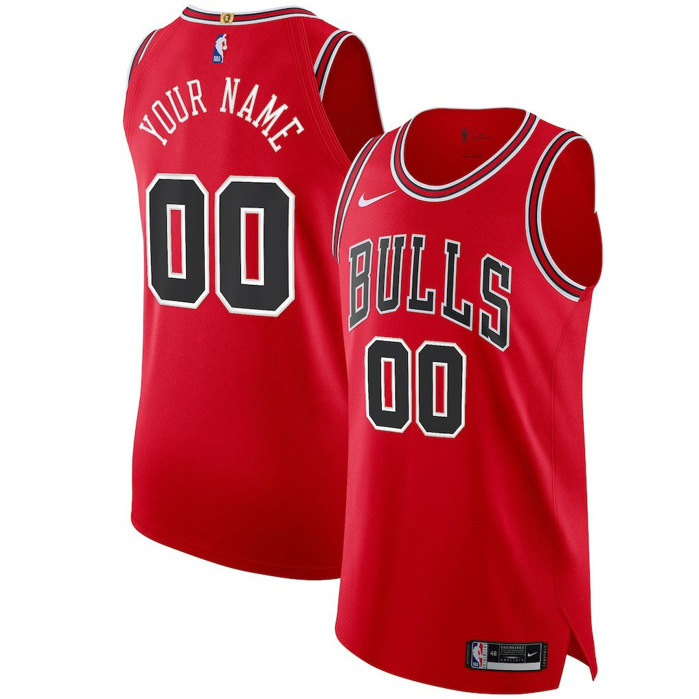Chicago Bulls Authentic Custom Jersey Red sale Online