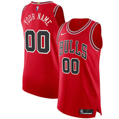 Chicago Bulls Authentic Custom Jersey Red sale Online