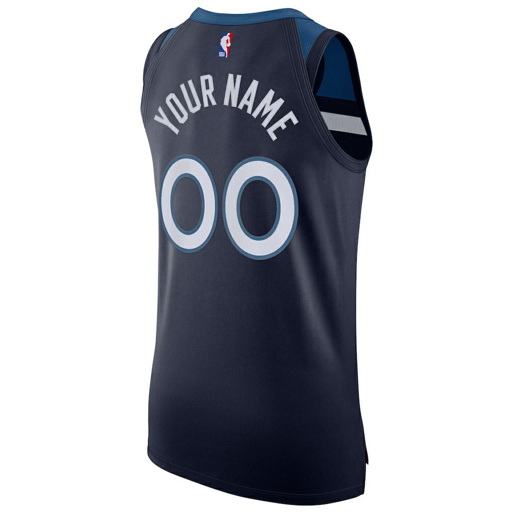 Minnesota Timberwolves Authentic Custom Jersey Navy For Sale