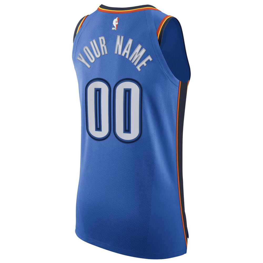 Oklahoma City Thunder Authentic Custom Jersey Blue Discount