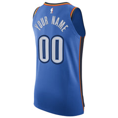 Oklahoma City Thunder Authentic Custom Jersey Blue Discount