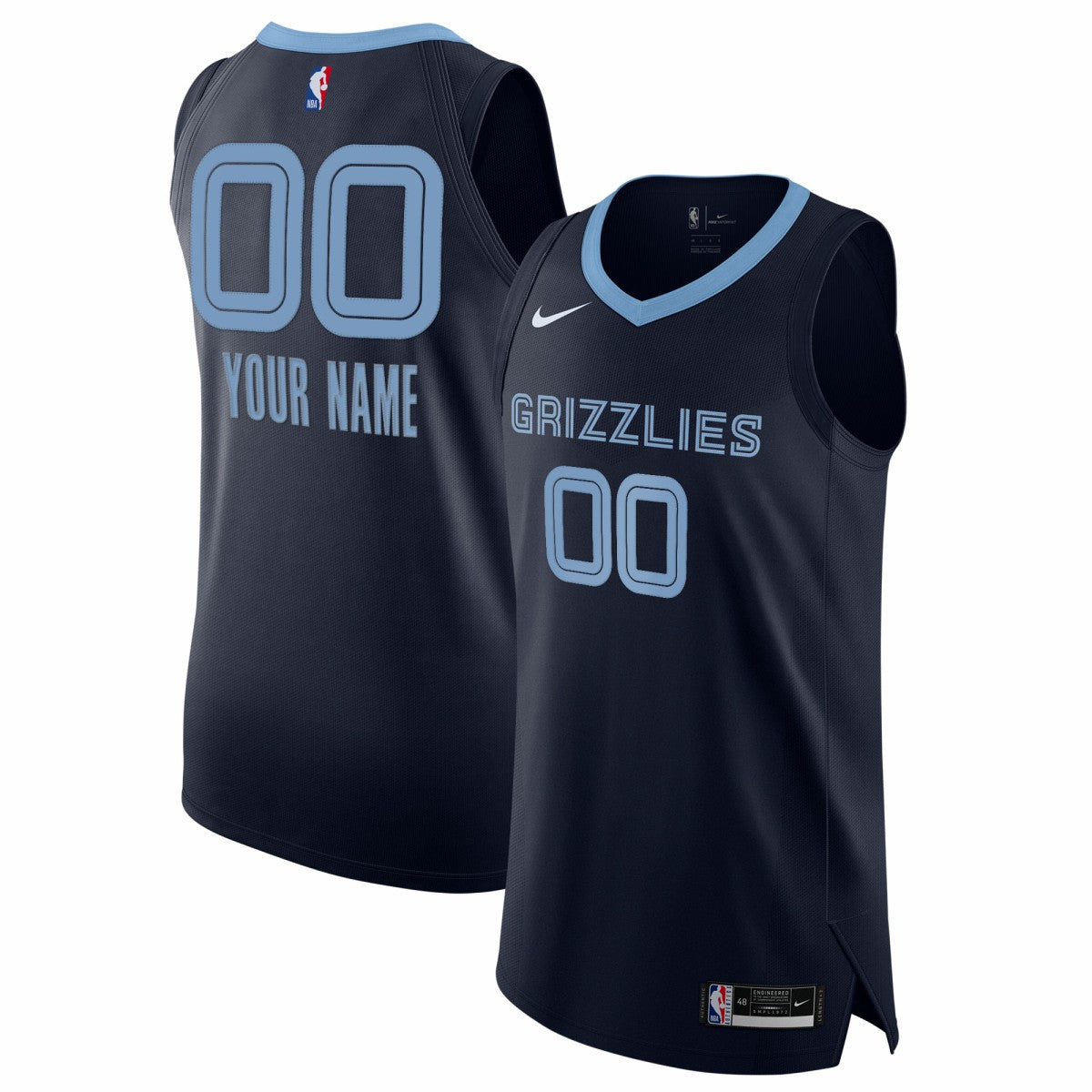 Memphis Grizzlies 2020/21 Authentic Custom Jersey Navy Discount