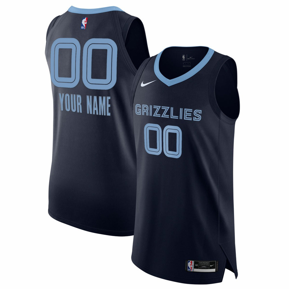 Memphis Grizzlies 2020/21 Authentic Custom Jersey Navy Discount