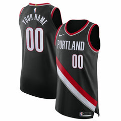 Portland Trail Blazers 2020/21 Authentic Custom Jersey Black On Sale