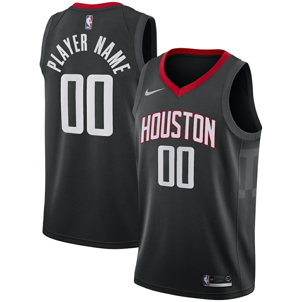Houston Rockets Swingman Custom Jersey Black On Sale