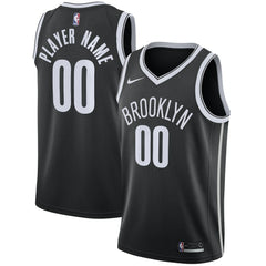Brooklyn Nets Swingman Custom Jersey Black Discount