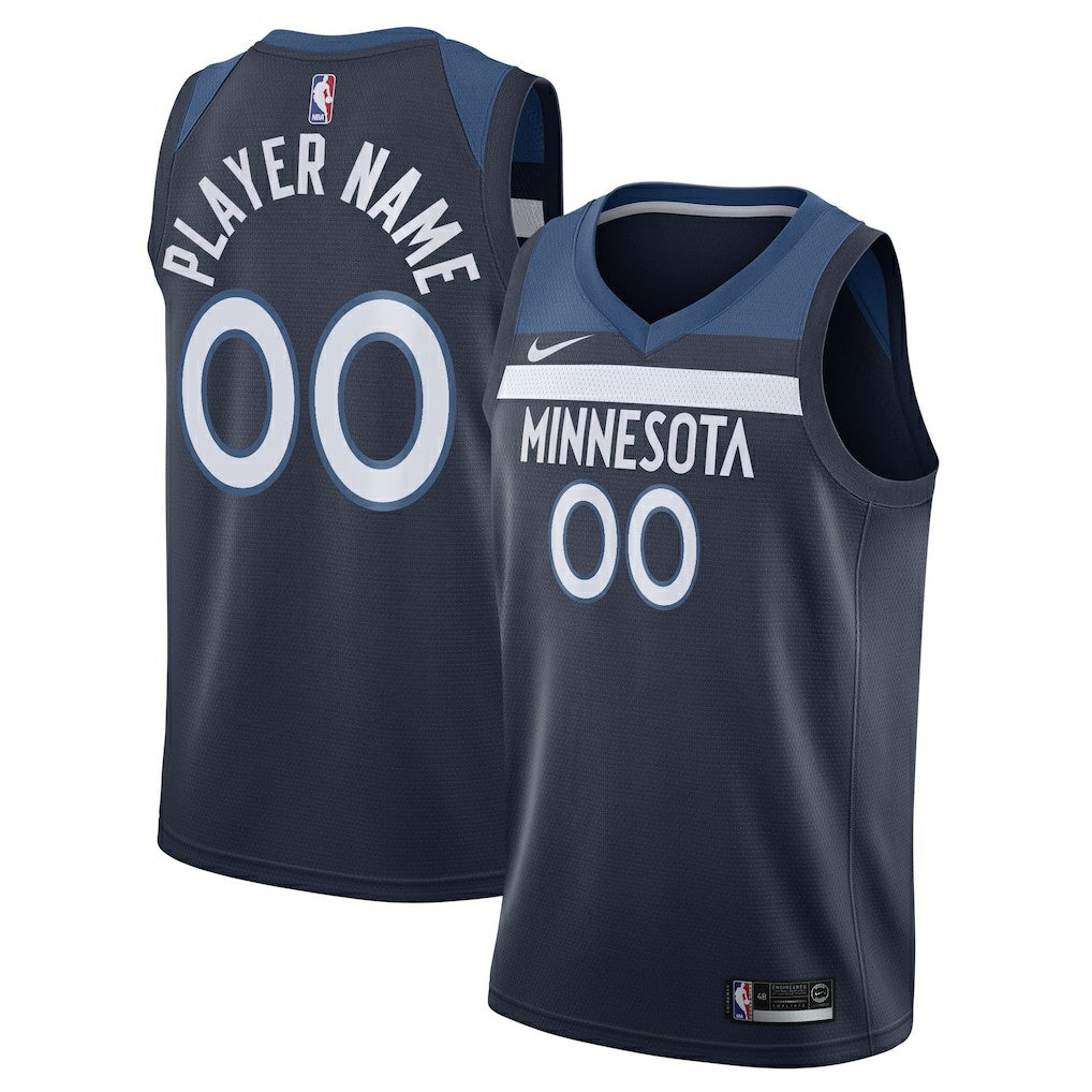 Minnesota Timberwolves Swingman Custom Jersey Navy Online