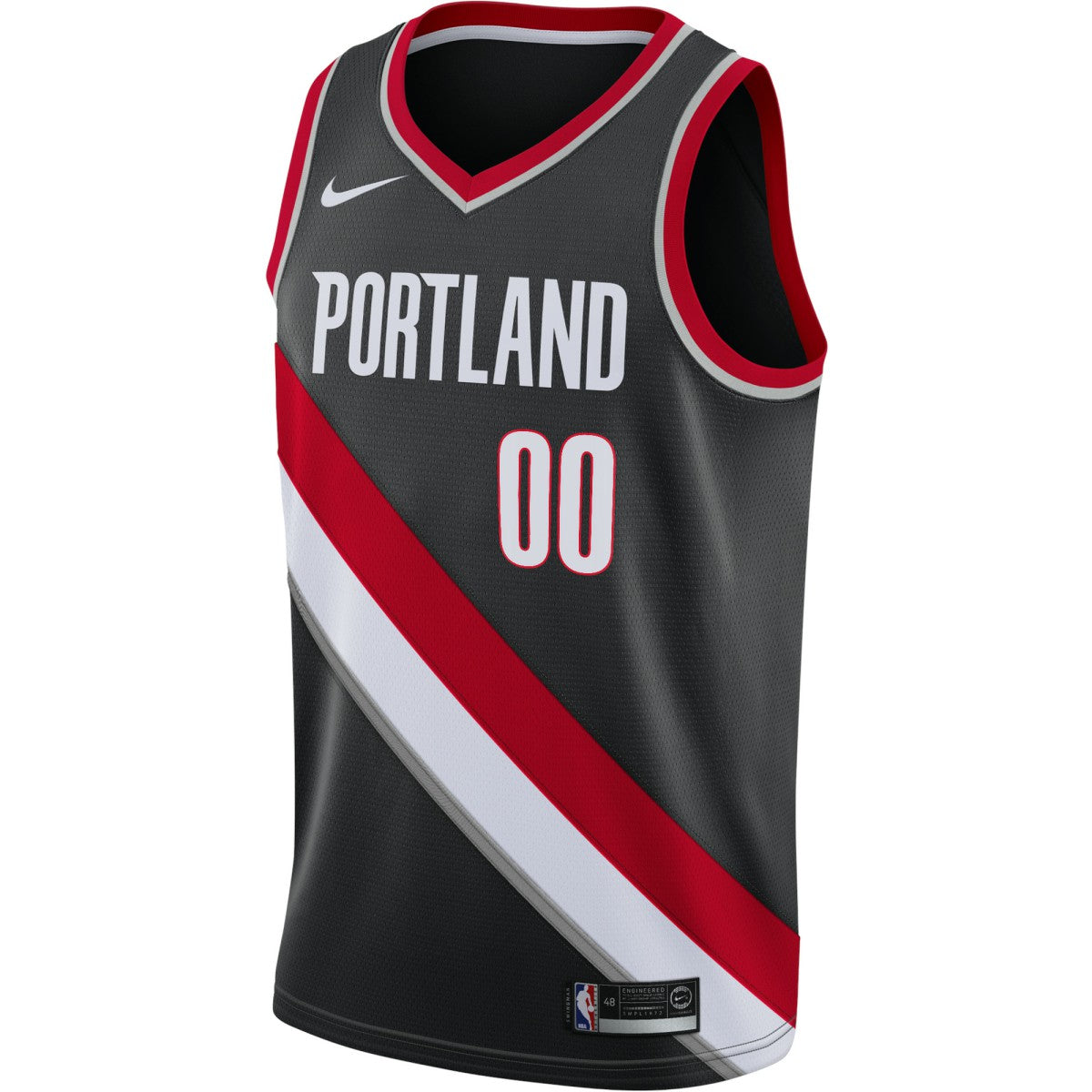 Portland Trail Blazers Swingman Custom Jersey Black On Sale