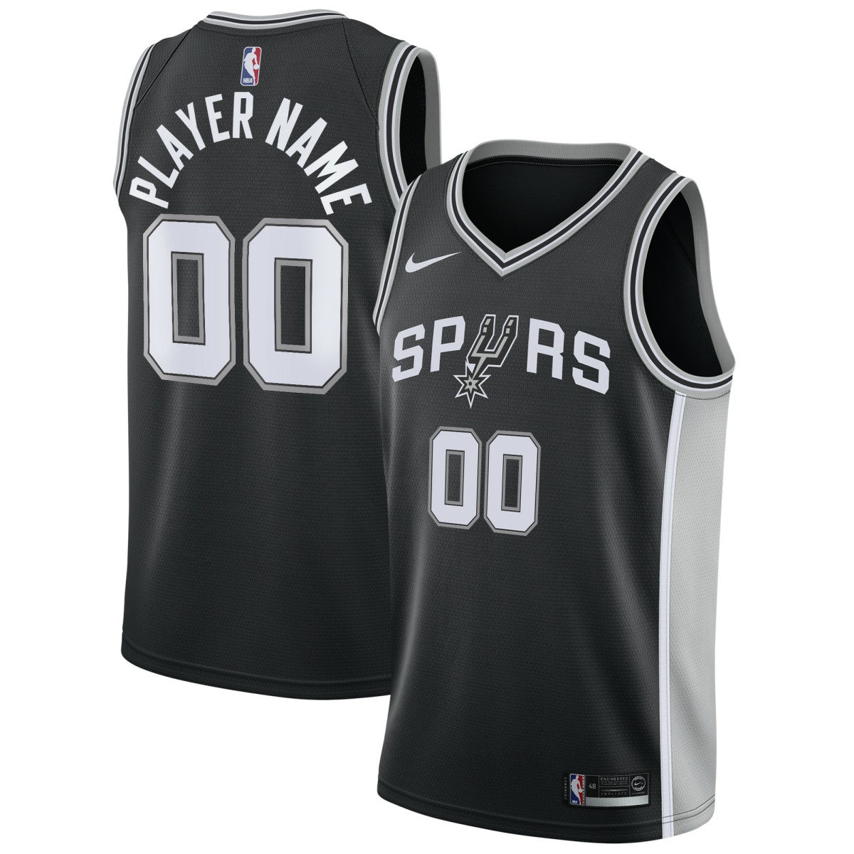 San Antonio Spurs Swingman Custom Jersey Black Online