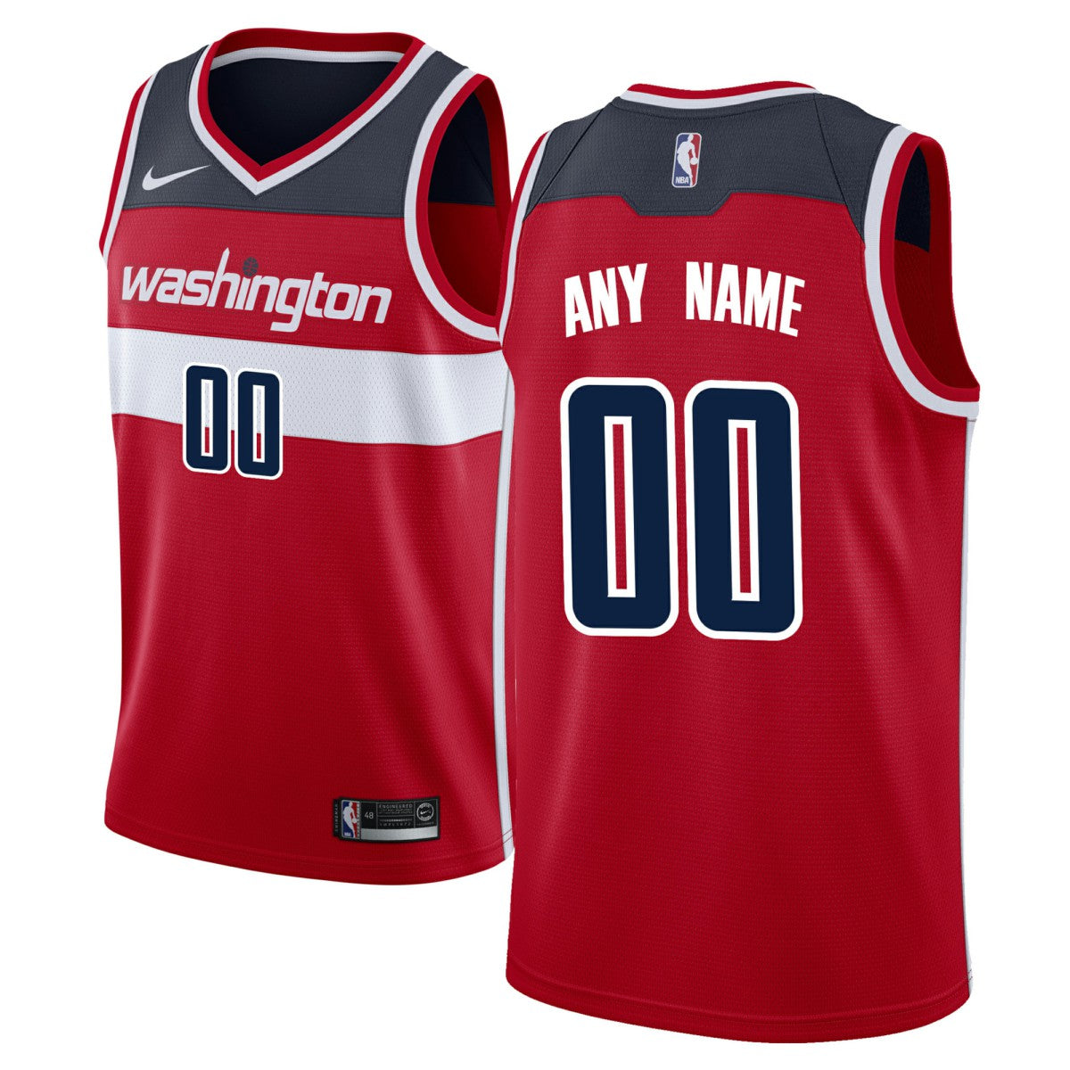 Washington Wizards Swingman Custom Jersey Red Online