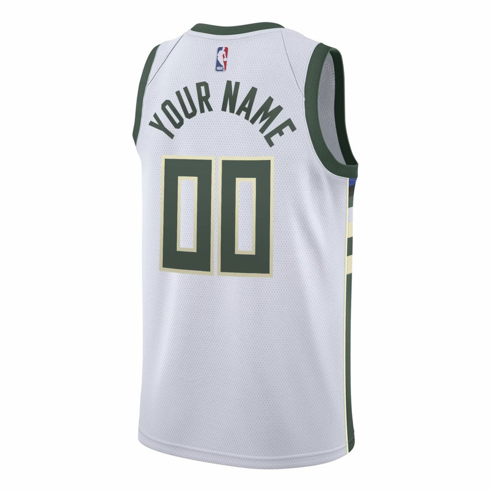 Milwaukee Bucks Swingman Custom Jersey White New