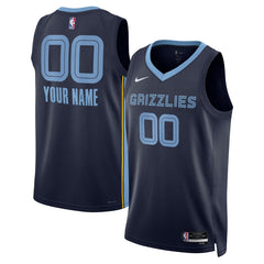 Memphis Grizzlies Unisex Swingman Custom Jersey Navy Discount