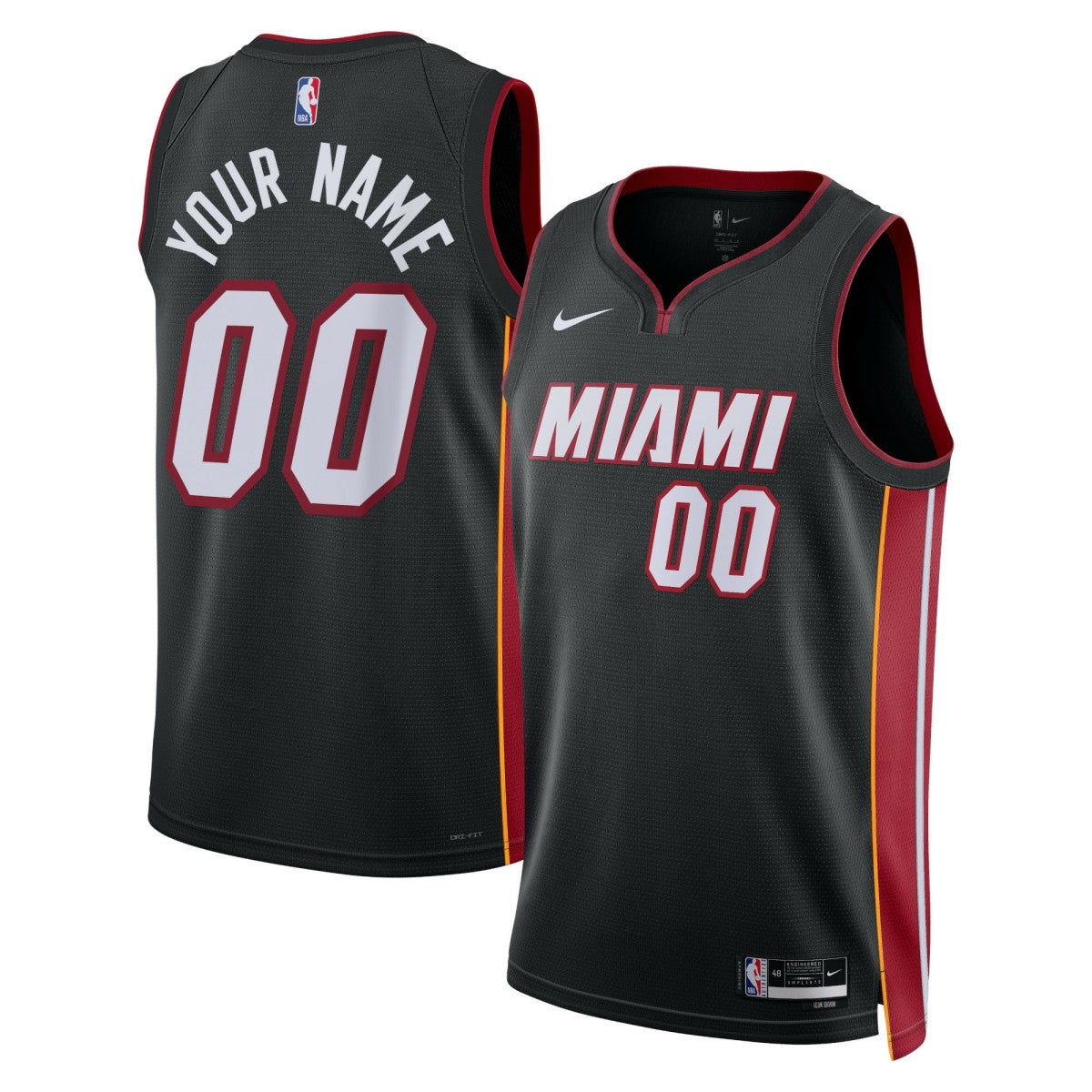 Miami Heat Unisex Swingman Custom Jersey Black Discount