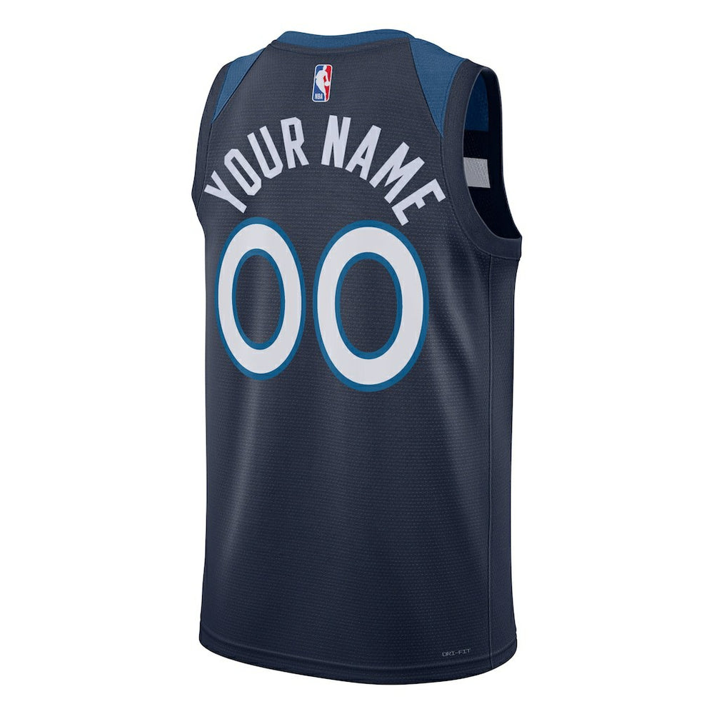 Minnesota Timberwolves Unisex Swingman Custom Jersey Navy Discount