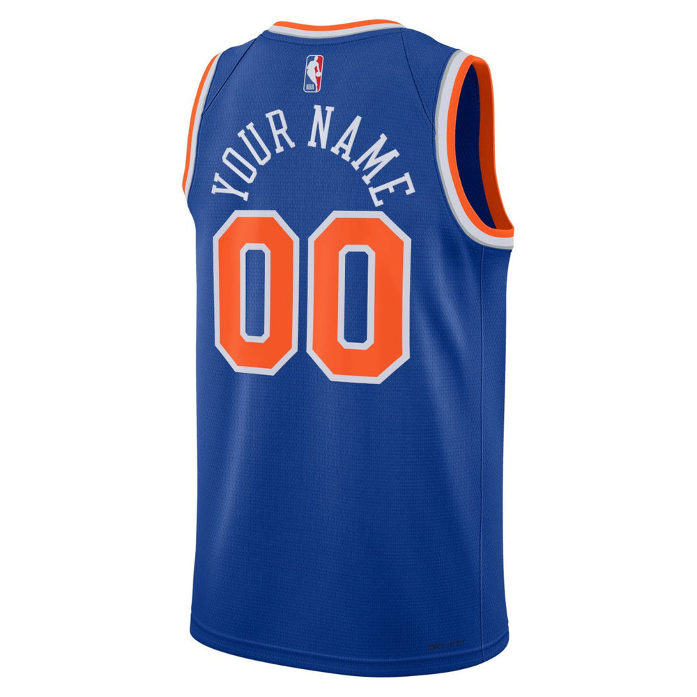 New York Knicks Unisex Swingman Custom Jersey Blue Discount