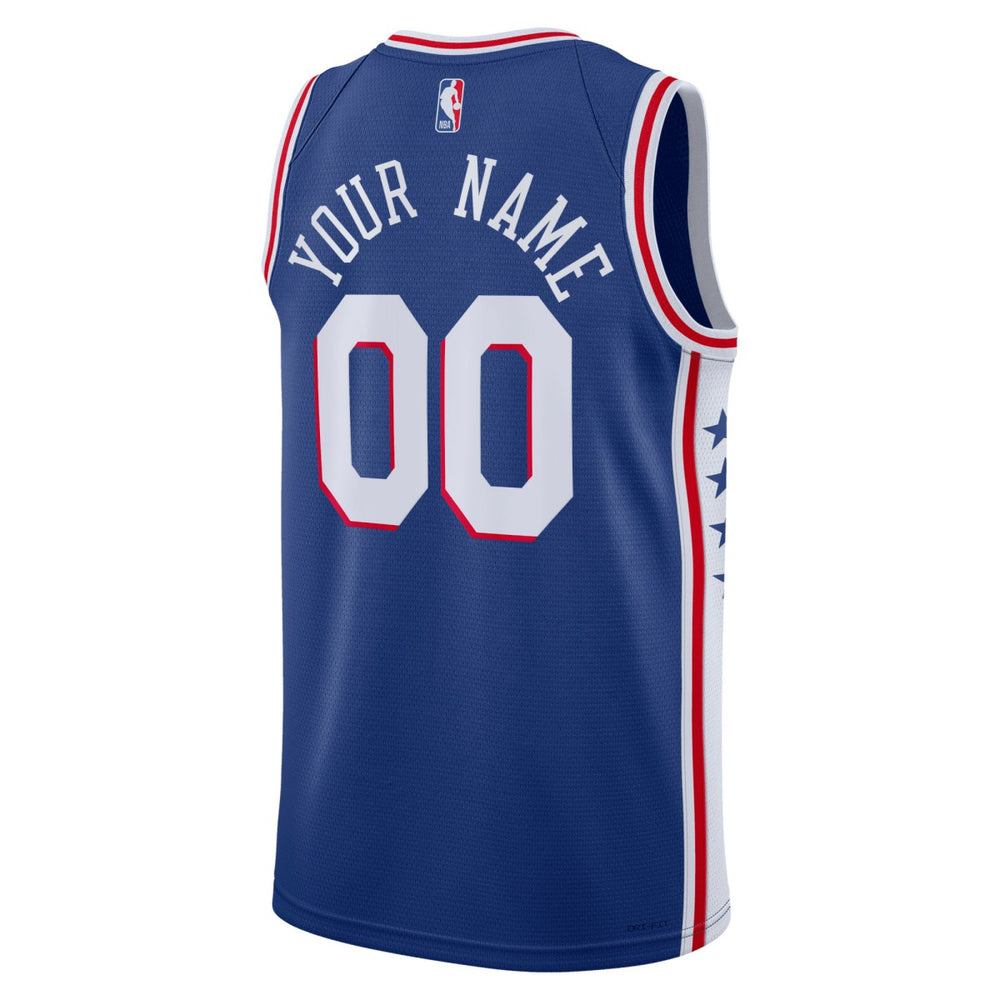 Philadelphia 76ers Unisex 2022/23 Swingman Custom Jersey Royal Discount