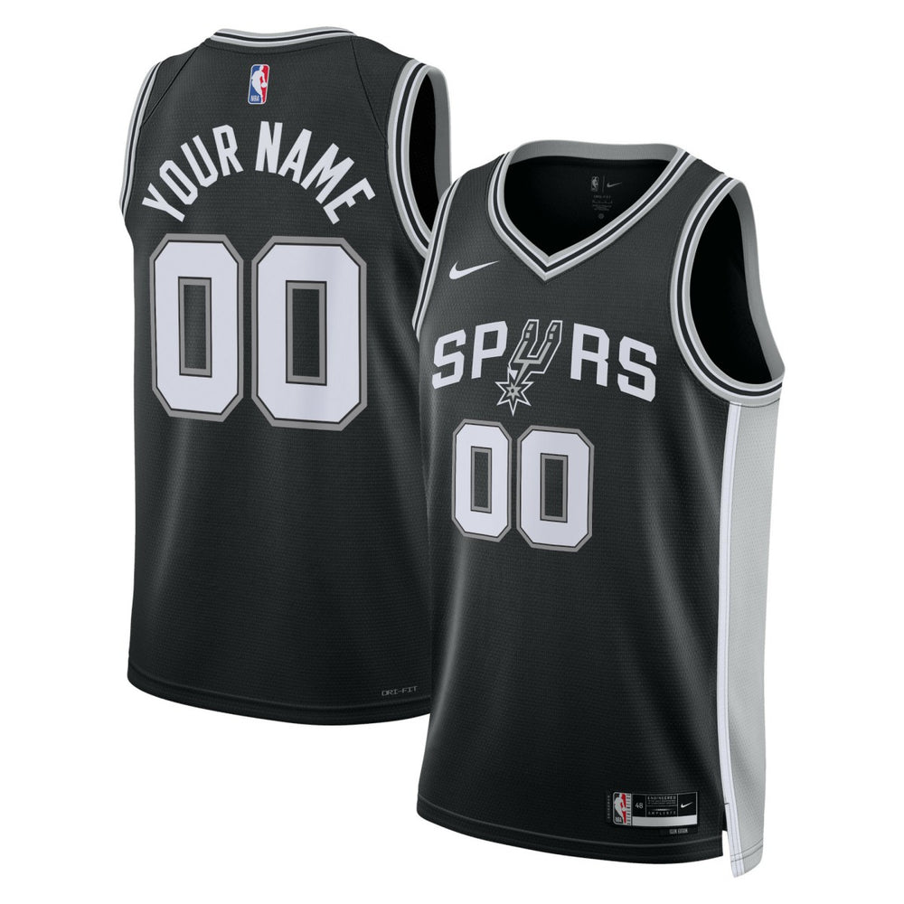 San Antonio Spurs Unisex Swingman Custom Jersey Black Online