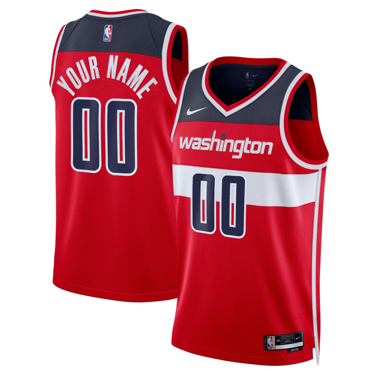 Washington Wizards Unisex Swingman Custom Jersey Red For Sale