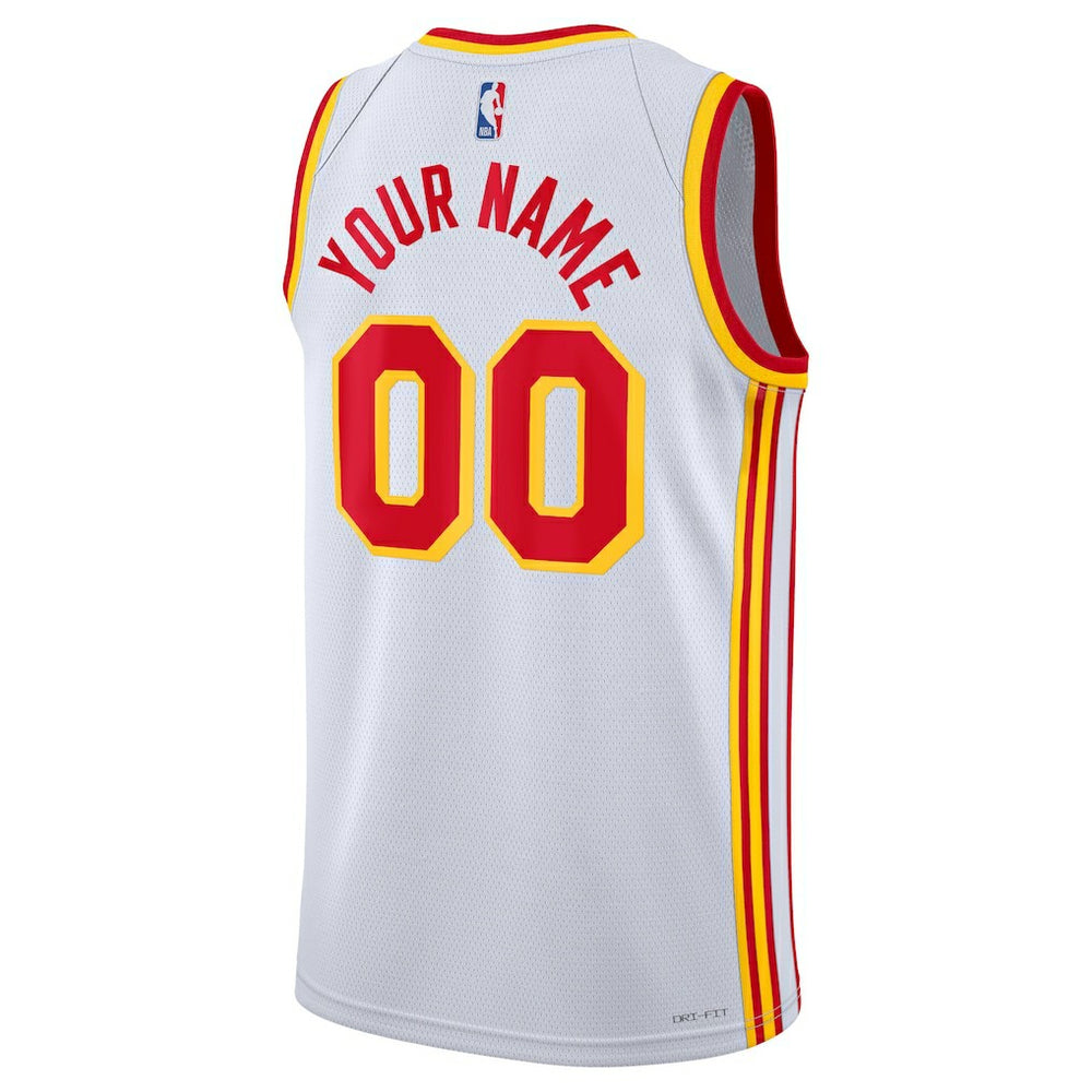 Atlanta Hawks Unisex Swingman Custom Jersey White Outlet