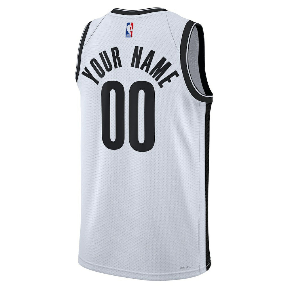 Brooklyn Nets Unisex Swingman Custom Jersey White Outlet