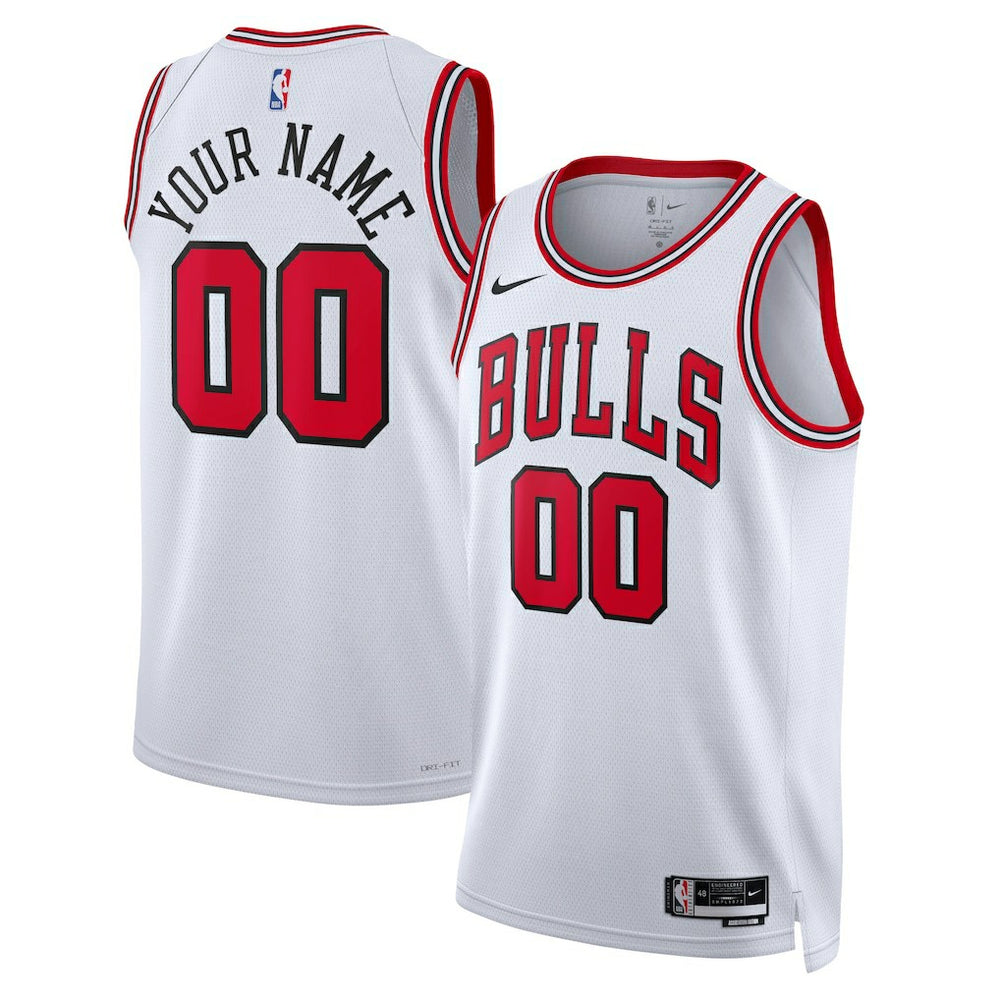Chicago Bulls Unisex Swingman Custom Jersey White For Sale
