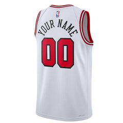 Chicago Bulls Unisex Swingman Custom Jersey White For Sale