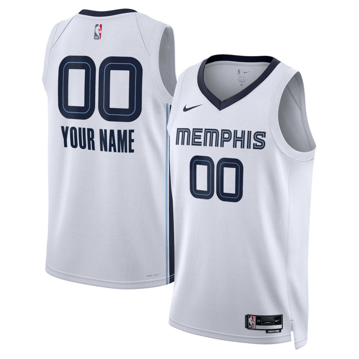 Memphis Grizzlies Unisex Swingman Custom Jersey White Outlet