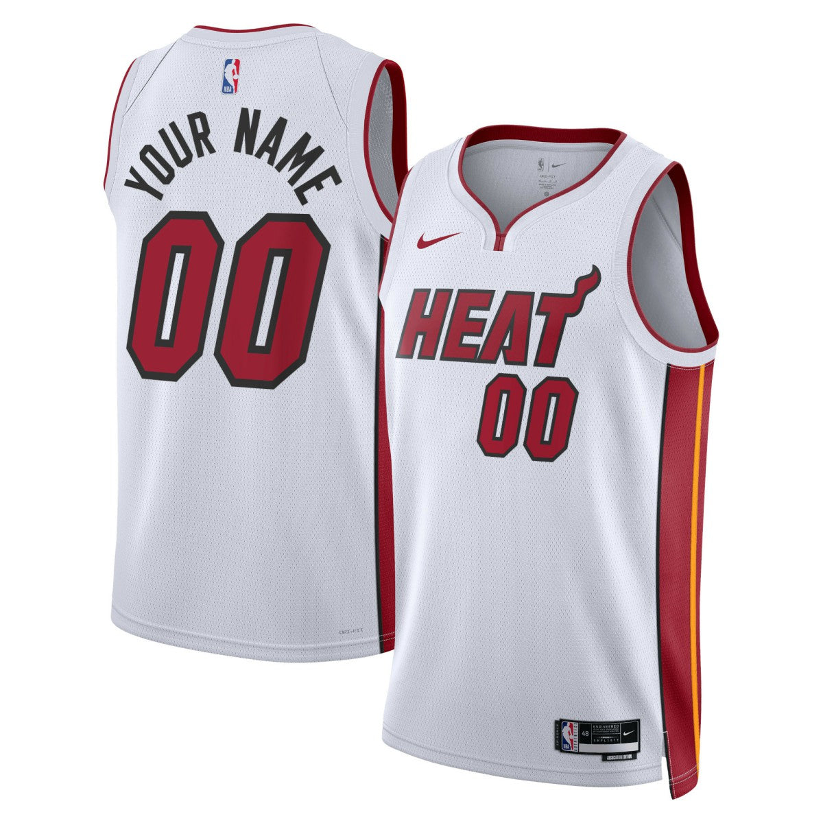 Miami Heat Unisex Swingman Custom Jersey White For Sale