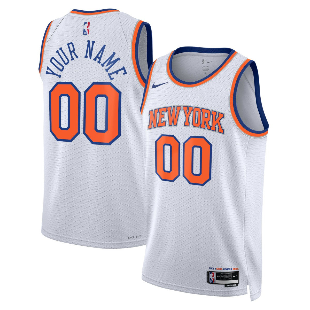 New York Knicks Unisex Swingman Custom Jersey White New