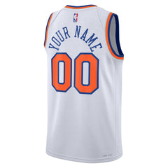 New York Knicks Unisex Swingman Custom Jersey White New