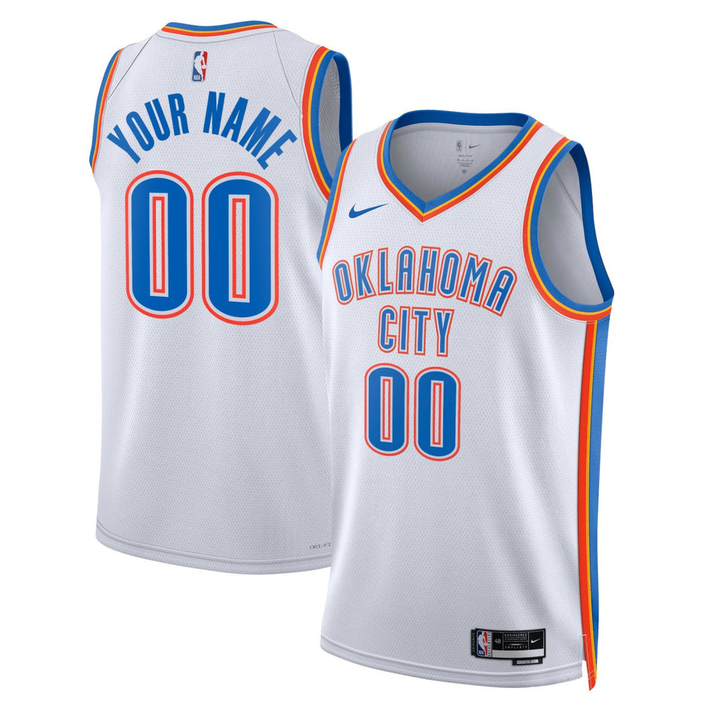 Oklahoma City Thunder Unisex Swingman Custom Jersey White Outlet