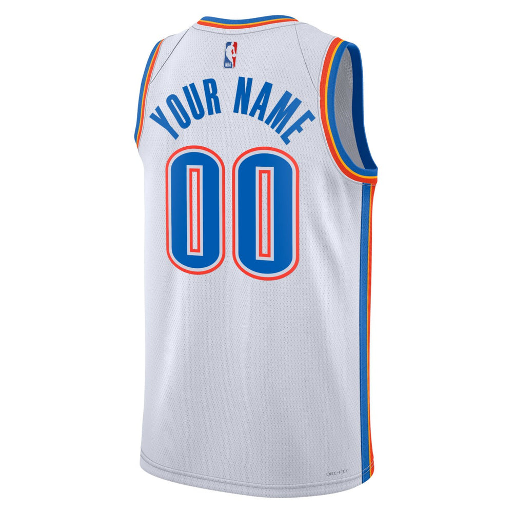 Oklahoma City Thunder Unisex Swingman Custom Jersey White Outlet