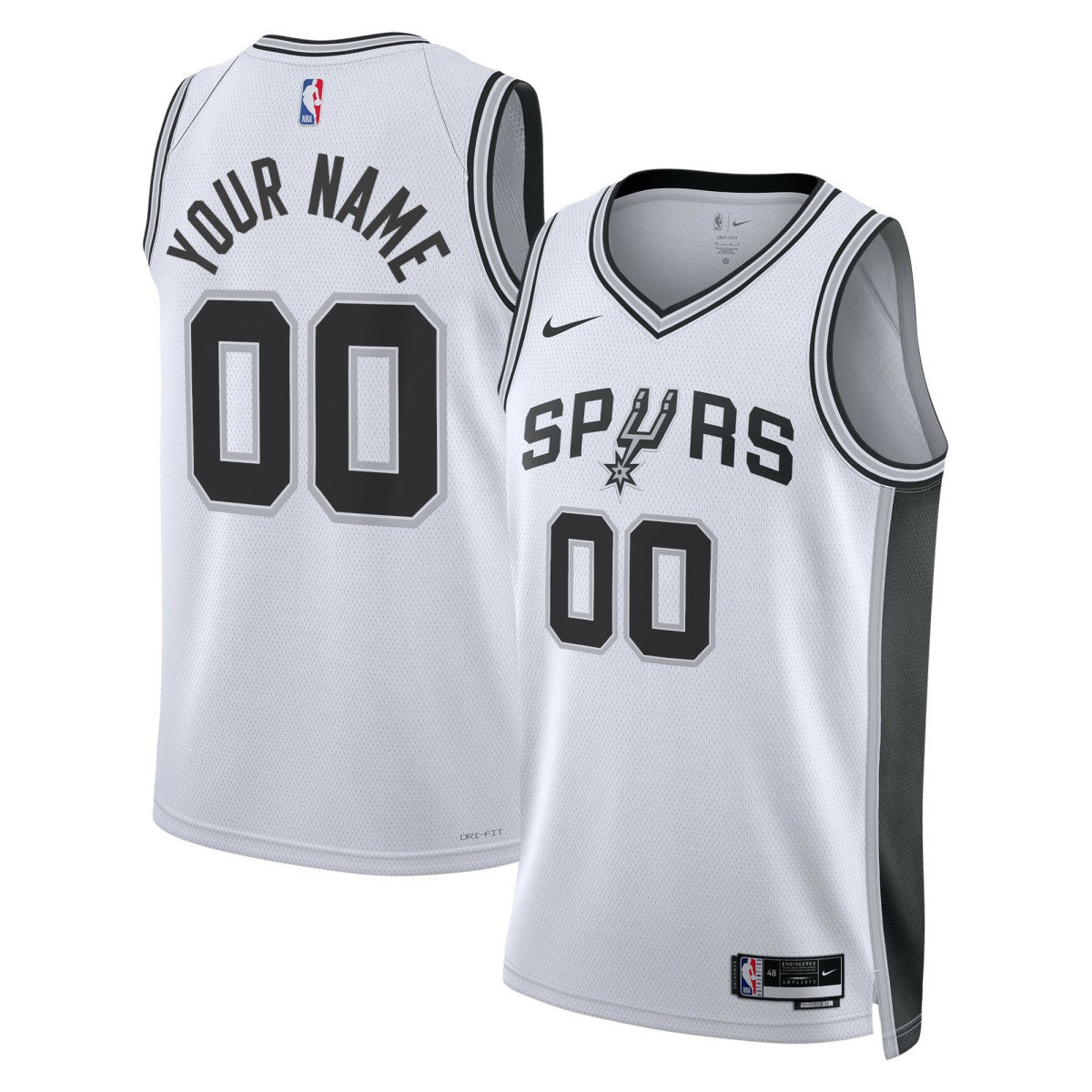 San Antonio Spurs Unisex Swingman Custom Jersey White Discount