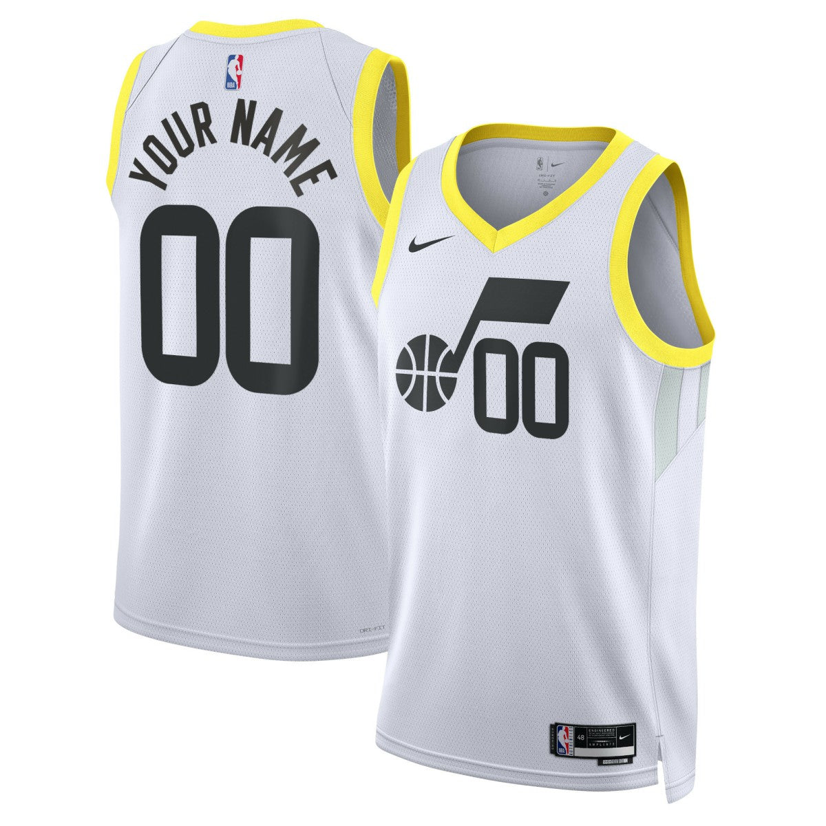 Utah Jazz Unisex Swingman Custom Jersey White On Sale