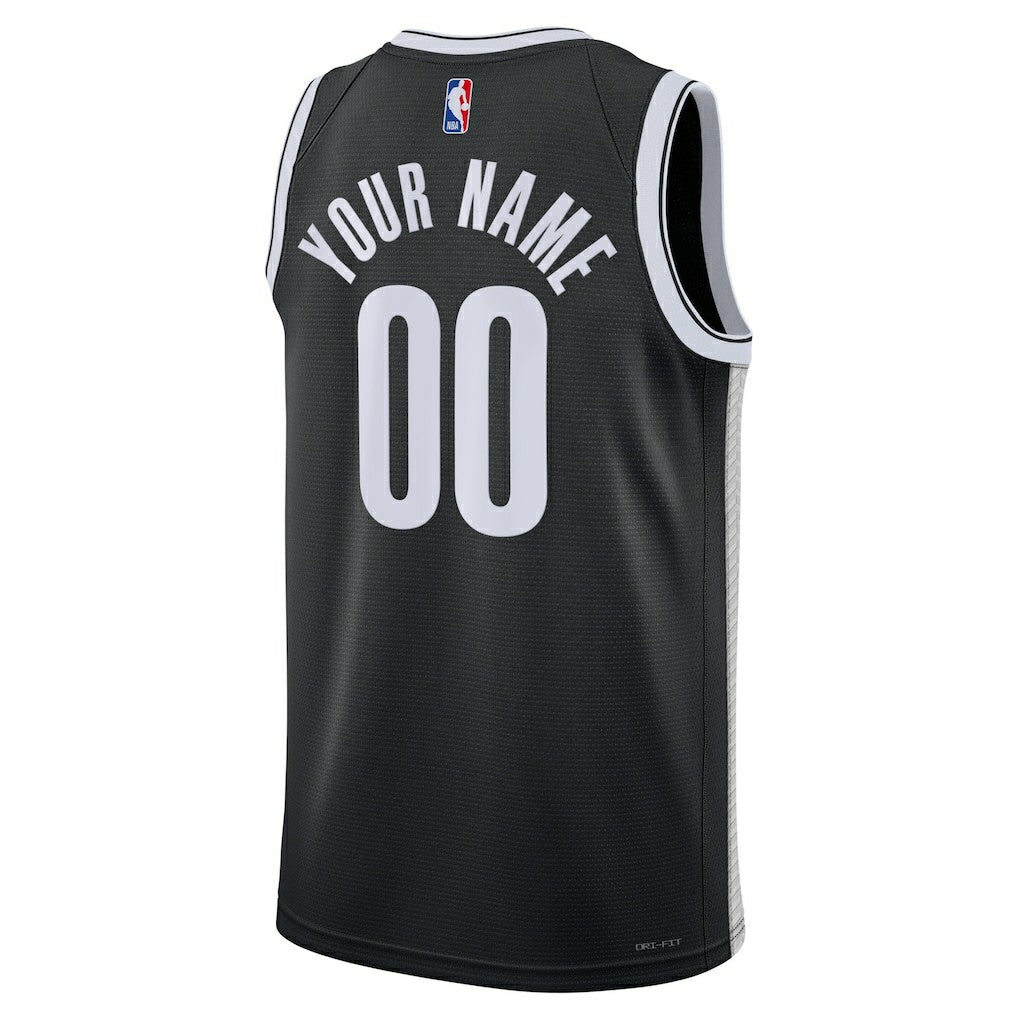 Brooklyn Nets Unisex Swingman Custom Jersey Black Online