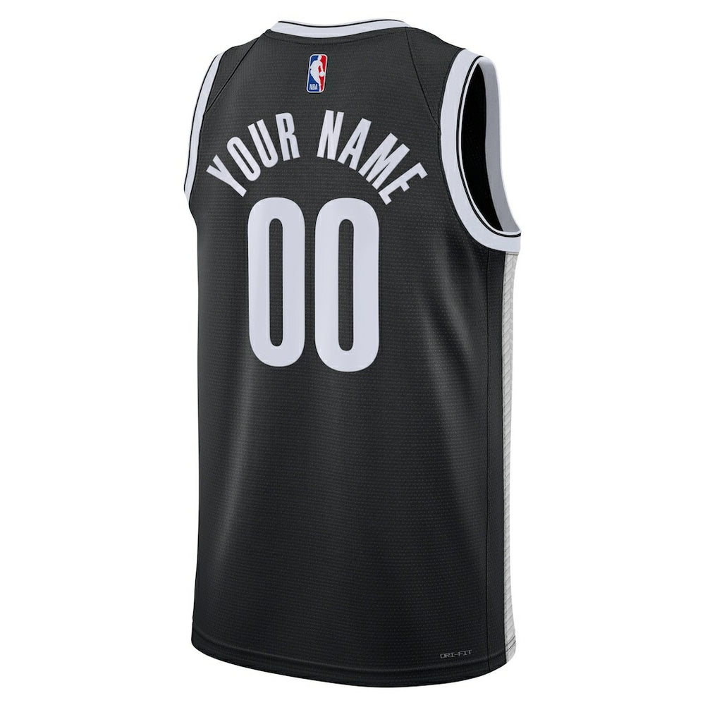 Brooklyn Nets Unisex Swingman Custom Jersey Black Online