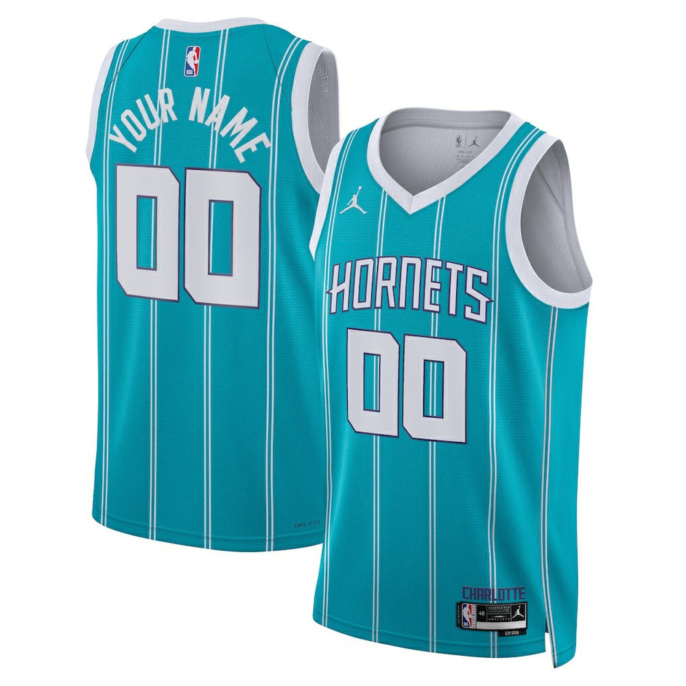 Charlotte Hornets Jordan Brand Unisex Swingman Custom Jersey Teal Online